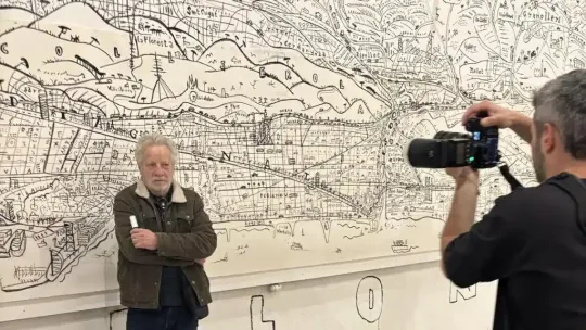 Mariscal Unveils 8-metre Map of Metropolitan Barcelona