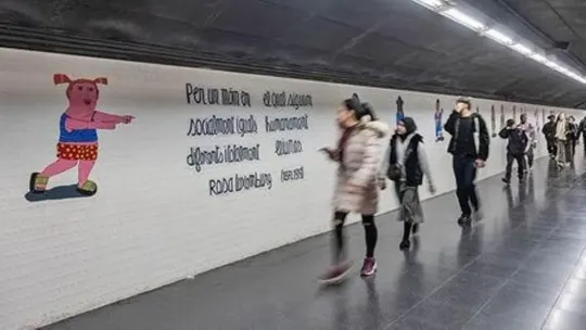 Barcelona Metro Art Marks Women’s Day