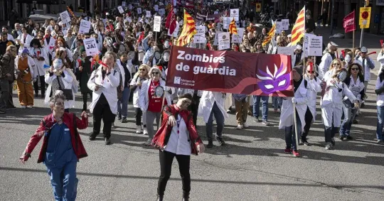 Catalan Doctors Join Teachers, Farmers in Protest