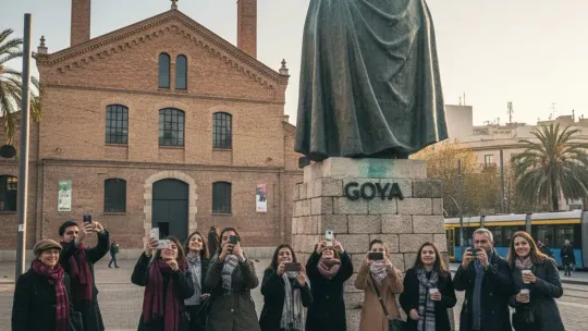 Giant Goya Statue Lands in Sant Andreu’s Can Fabra Square