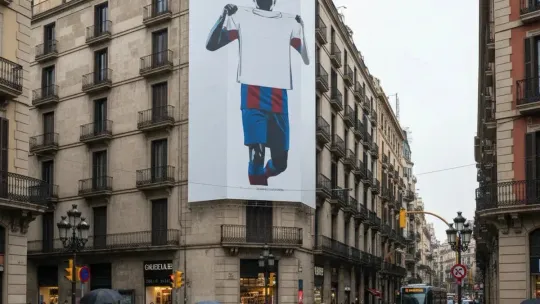 Messi Banner Unveiled for FC Barcelona Presidential Bid