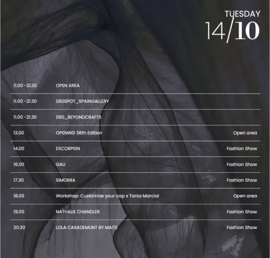 080 Barcelona Fashion Week Calendar and Show Schedule
