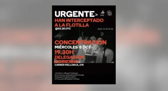 110 protest in Barcelona for Gaza flotilla activists