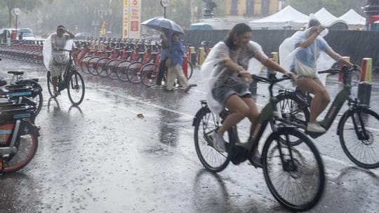 Barcelona’s Port Olímpic experiences one of the rainiest days on record