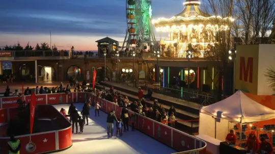 Tibidabo Opens Circular Ice Rink With Barcelona Views