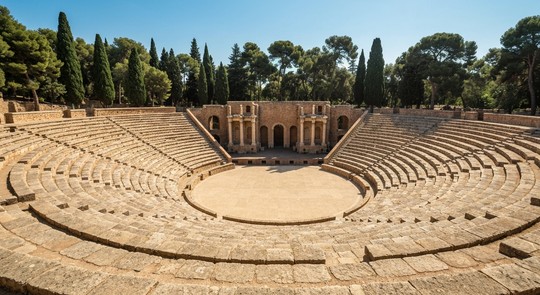 Teatre Grec amphitheatre on Montjuic, Barcelona