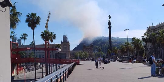 Montjuïc Fire Forces Castle Evacuation, Cable Car Halt