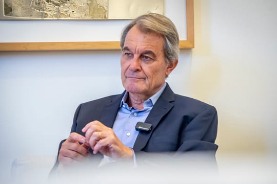 The Spanish National Court building in Madrid under a clear sky