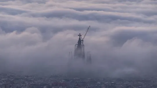 Sagrada Família Floats Above Barcelona’s Sea of Clouds