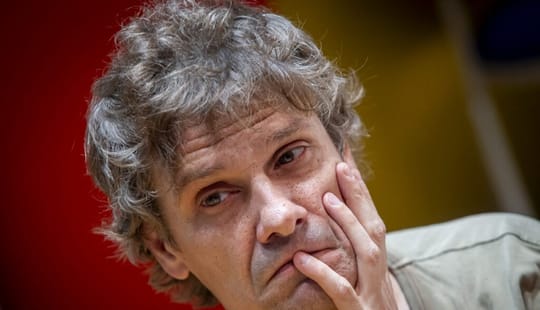 Marc Rodríguez, a Spanish actor, with a thoughtful expression, possibly on stage or during an interview.