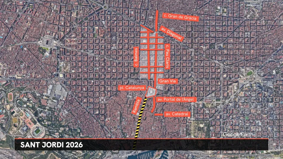 Sant Jordi 2026: La Rambla Stalls Relocate, Eixample Super-block Expands