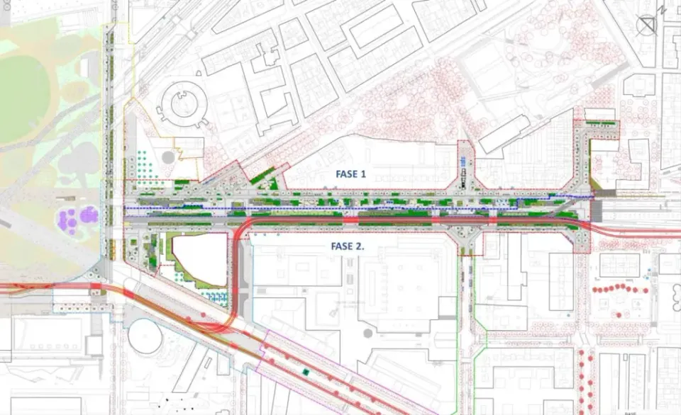 Glòries Tram Zigzag Works Begin in Barcelona