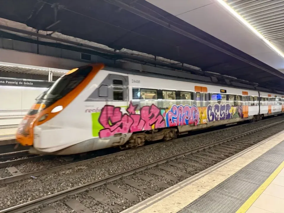 Graffiti Tourism Leaves Three-Quarters of Barcelona Trains Vandalised