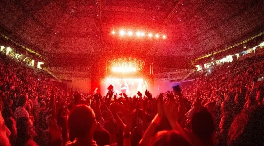 Aerial view of Barcelona's Anella Olímpica with Palau Sant Jordi and Estadi Olímpic Lluís Companys