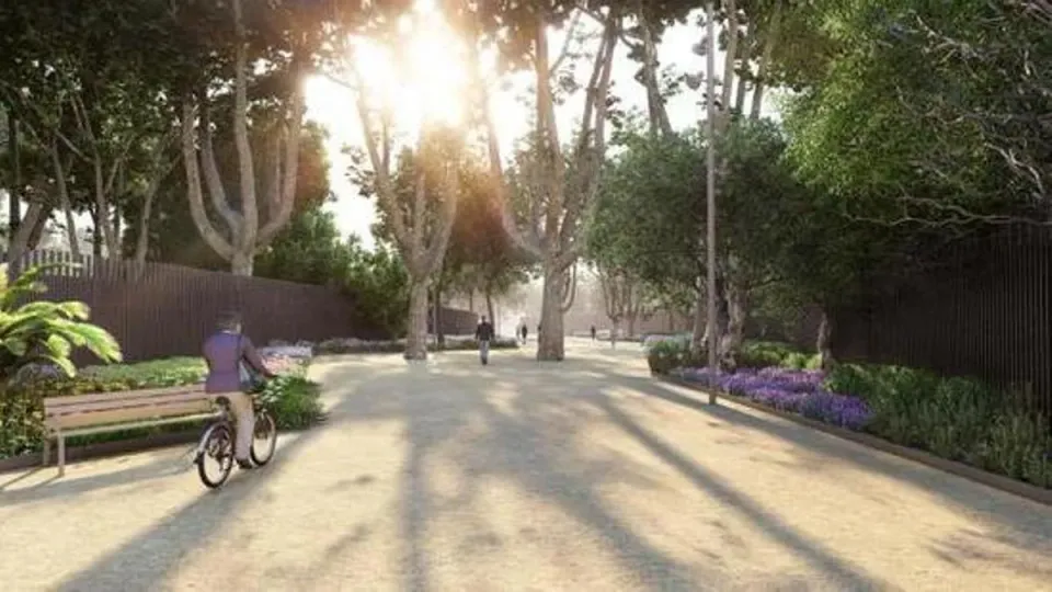 Architectural rendering of the new pedestrian walkway through Barcelona Zoo connecting Wellington Street to Ciutadella Park.