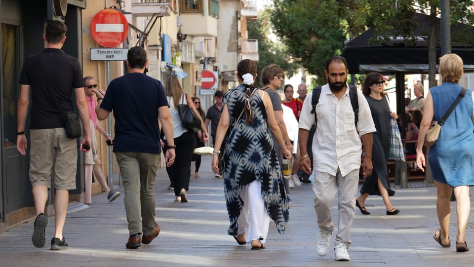 Residential streets in Sant Cugat del Vallès, illustrating Catalonia's internal migration trends.