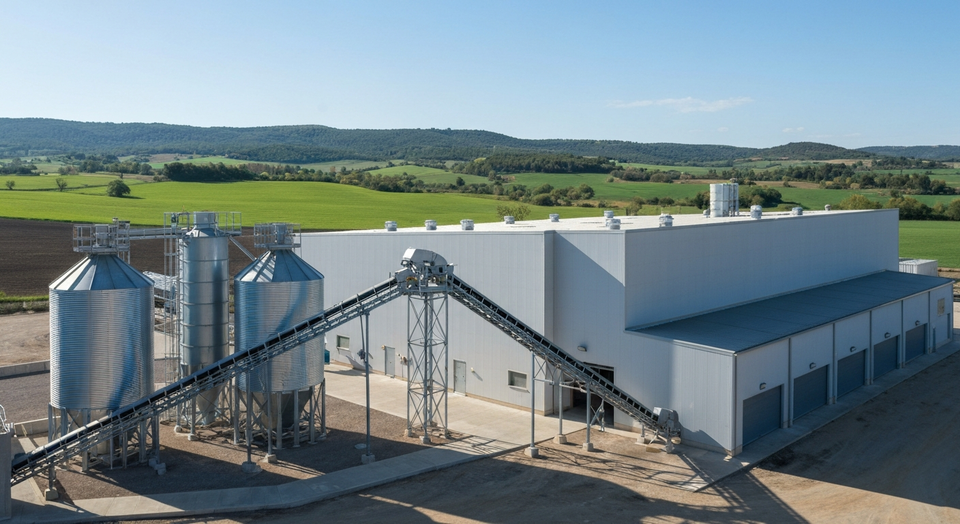 Modern organic waste treatment facility in Catalonia