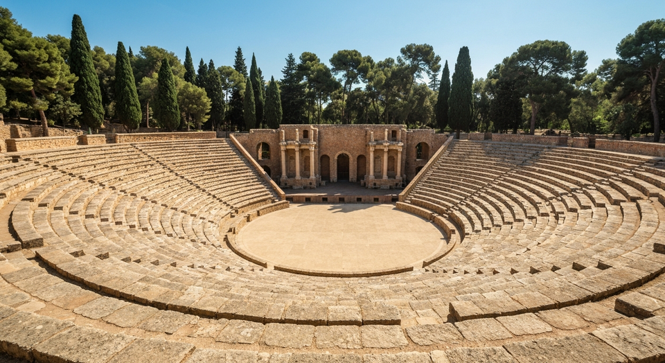 Teatre Grec amphitheatre on Montjuic, Barcelona